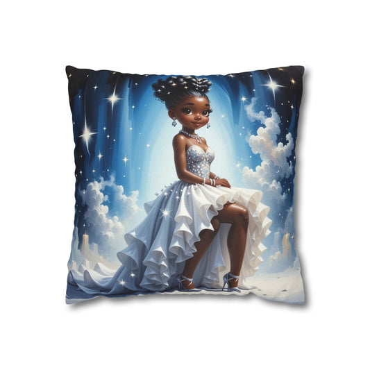 Dreamy Princess Square Pillowcase - Elegant Home Decor