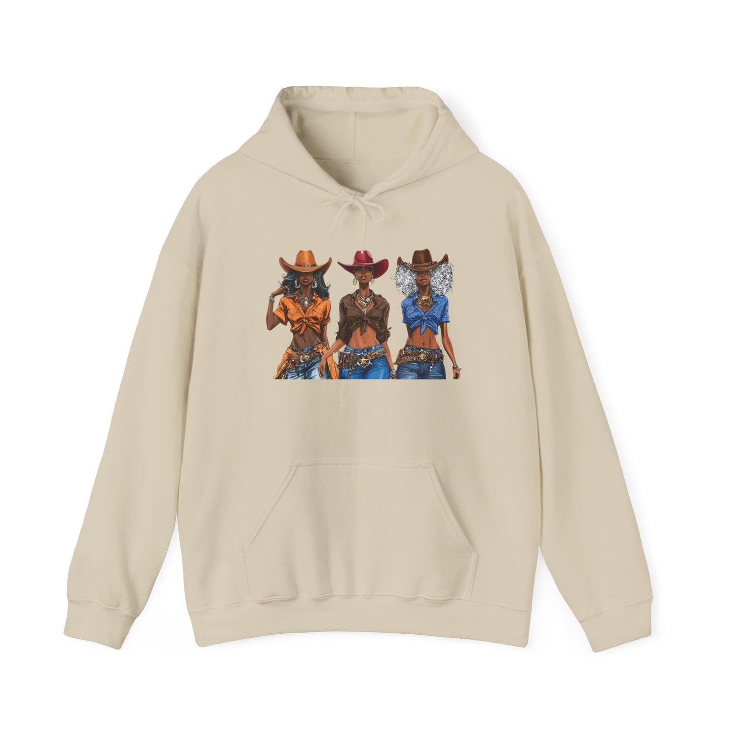 “Melanin on the Frontier” Graphic Hoodie — Western Women Rock Band Pullover