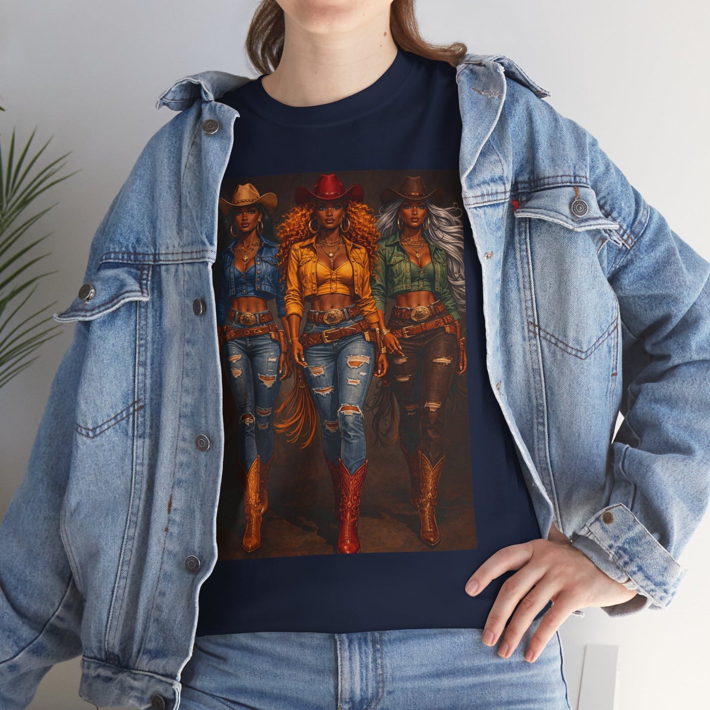 Triple the Grit Graphic Tee – Western Boots & Denim Country Style Shirt