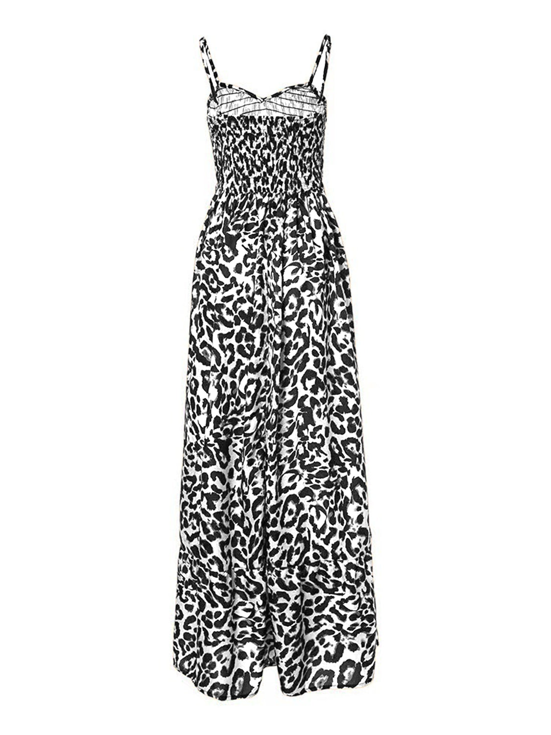 Leopard Sweetheart Neck Cami Dress