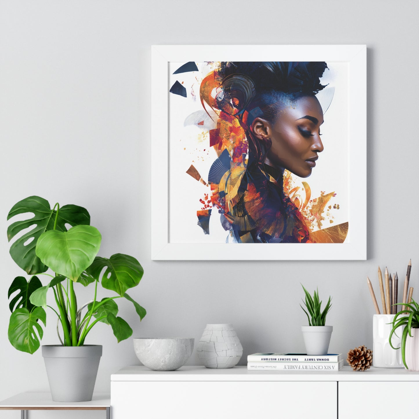 Empowering Framed Vertical Poster | Bold African Heritage Wall Art