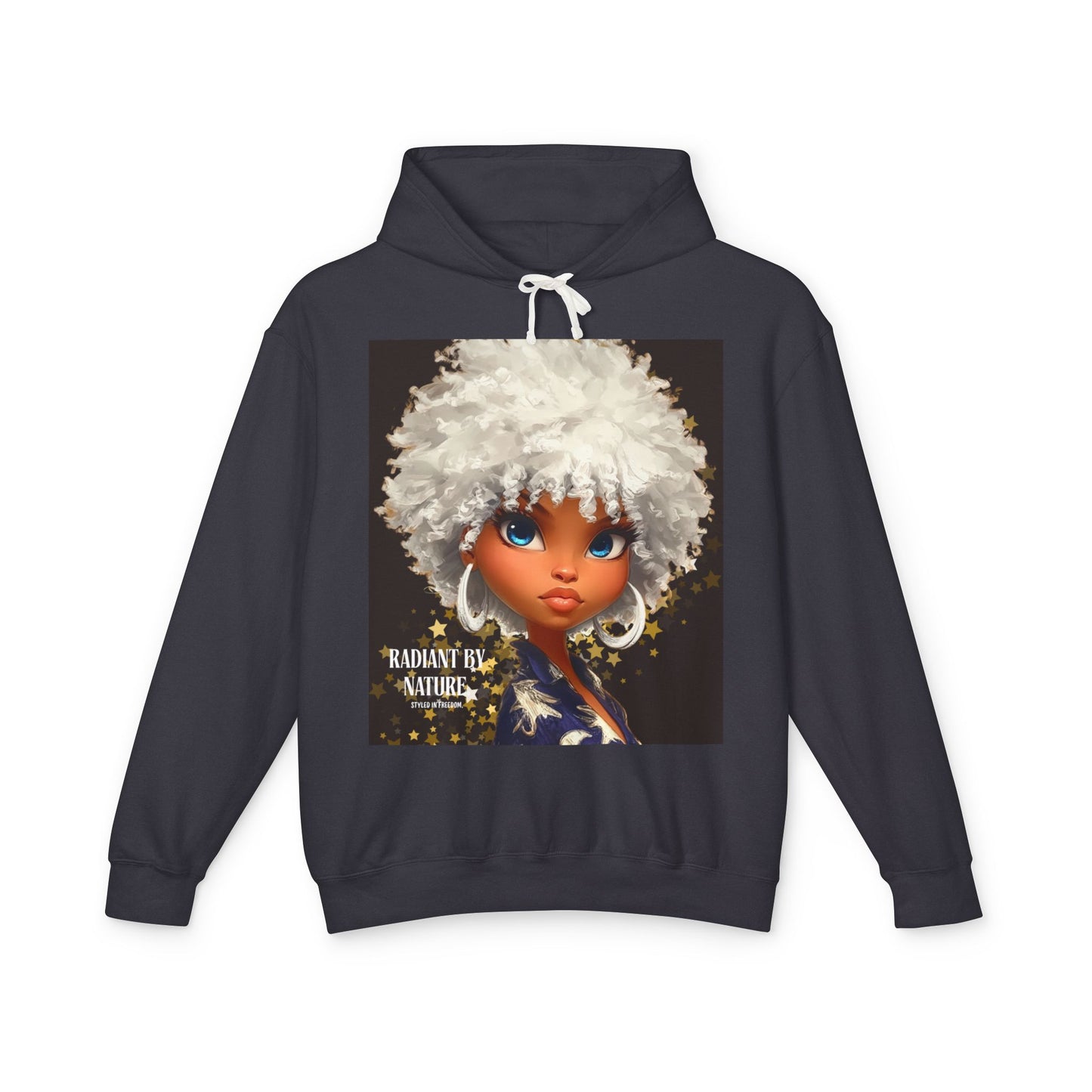 'Radiant Me' Afro Doll Portrait Hooded Sweatshirt