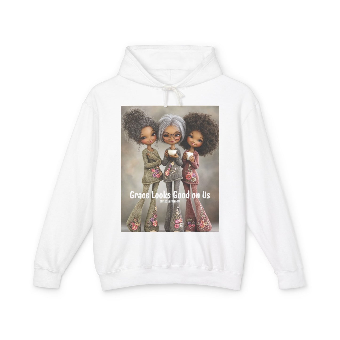 LIMITED EDITION | Cozy Sisterhood Graphic Hooded Sweatshirt - “Sisters in Strength.”