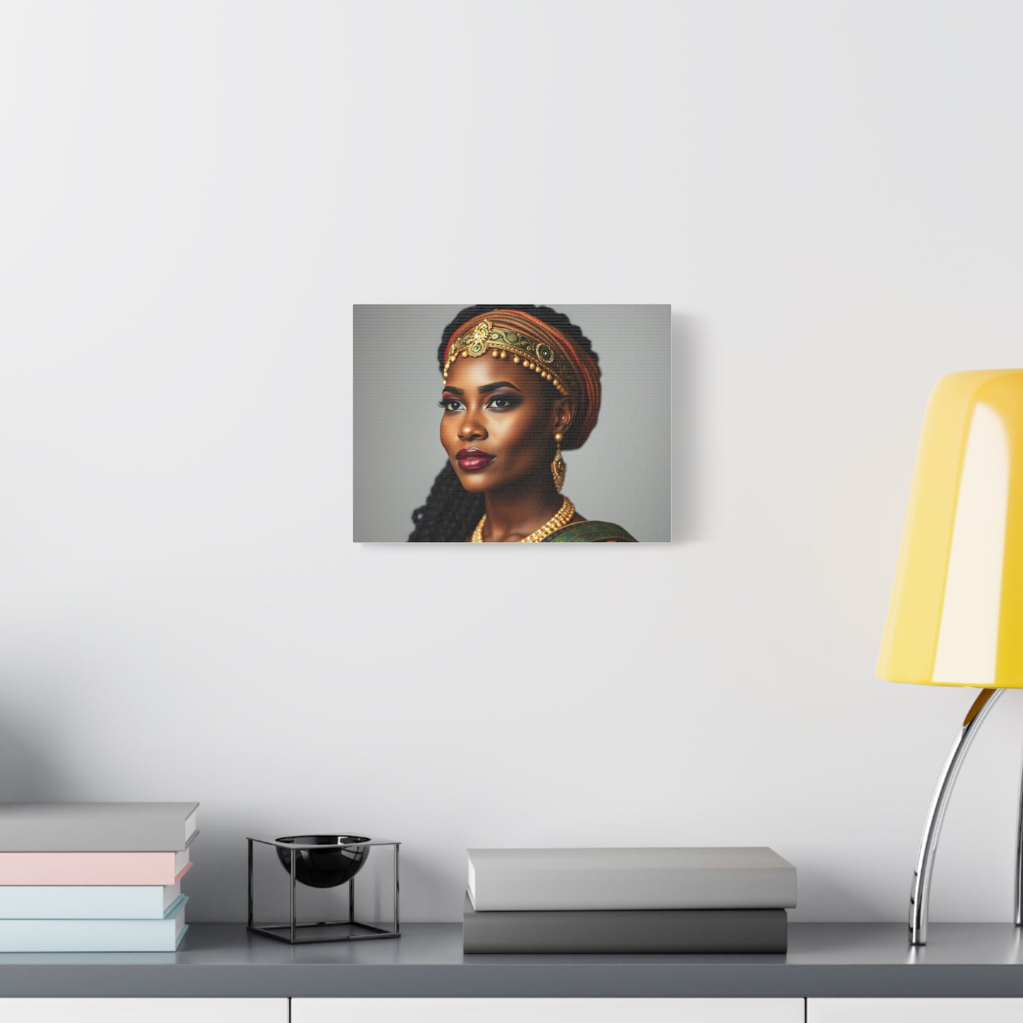 Elegant African Queen Stretched Canvas Wall Art | 1.25" Depth