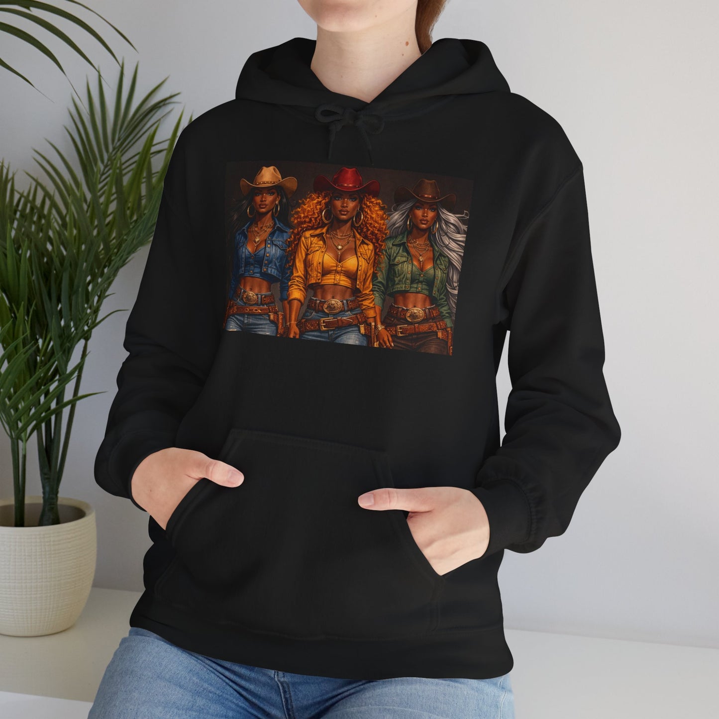 Triple the Grit Graphic Hoodie – Vintage Western Saloon Art