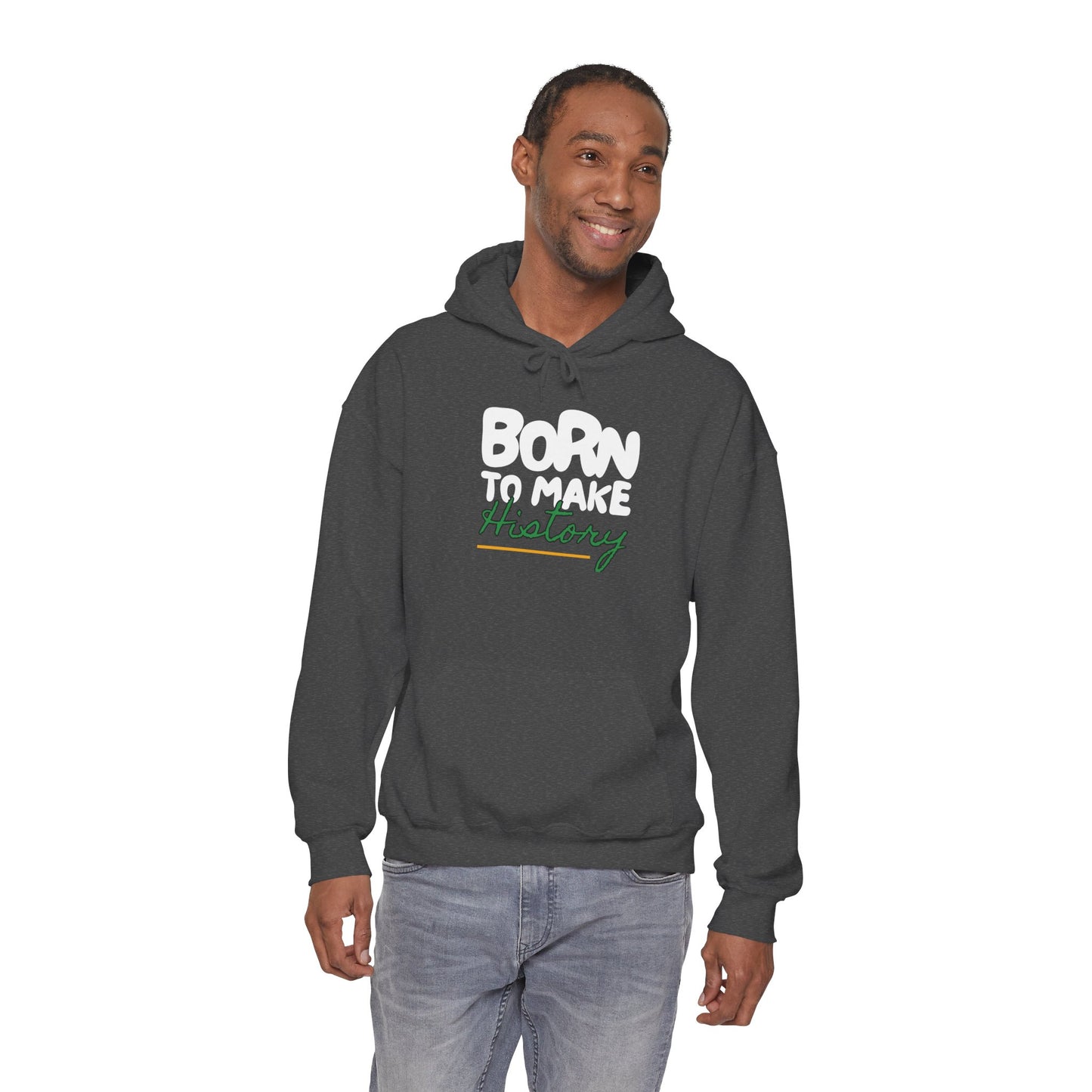 Hoodie — "Born to Make History" Graphic Pullover