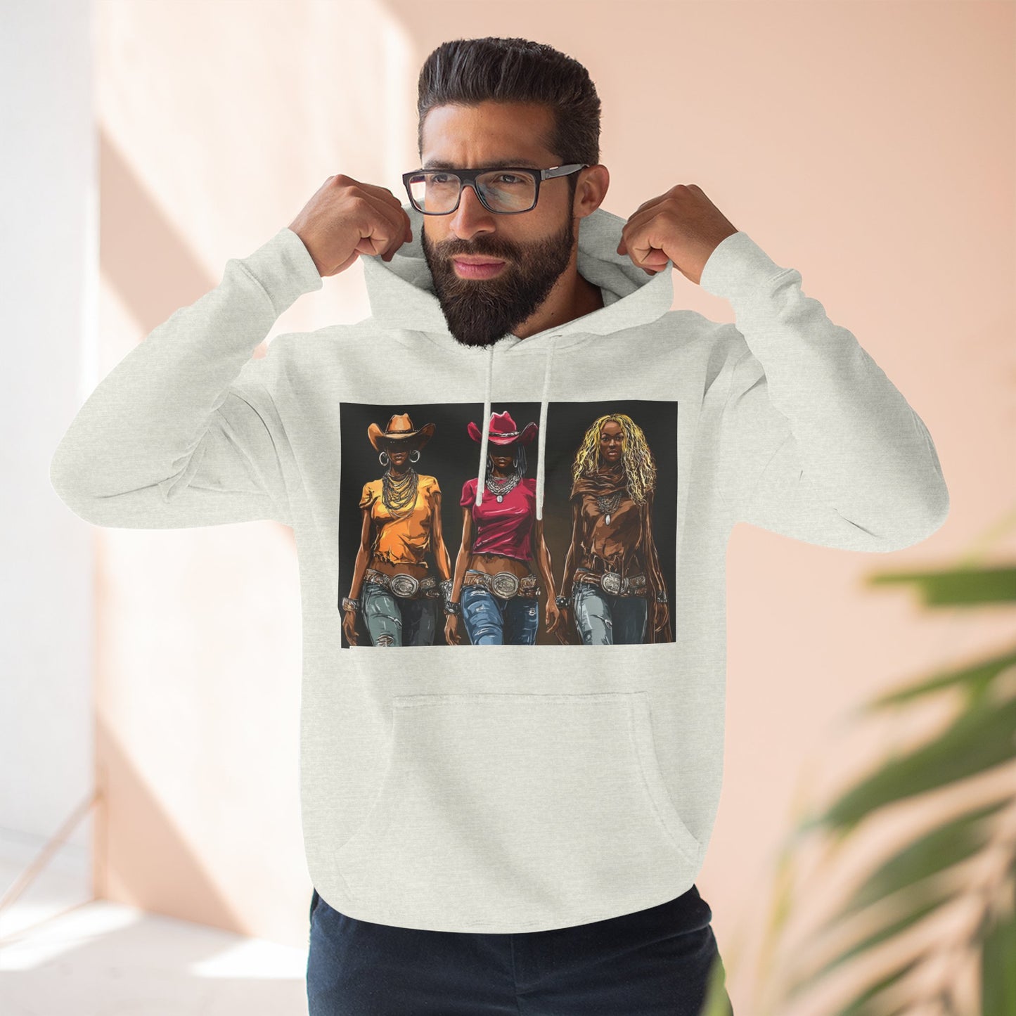 “Western Reign” Hoodie — Edgy Cowgirl Portraits Graphic Sweatshirt