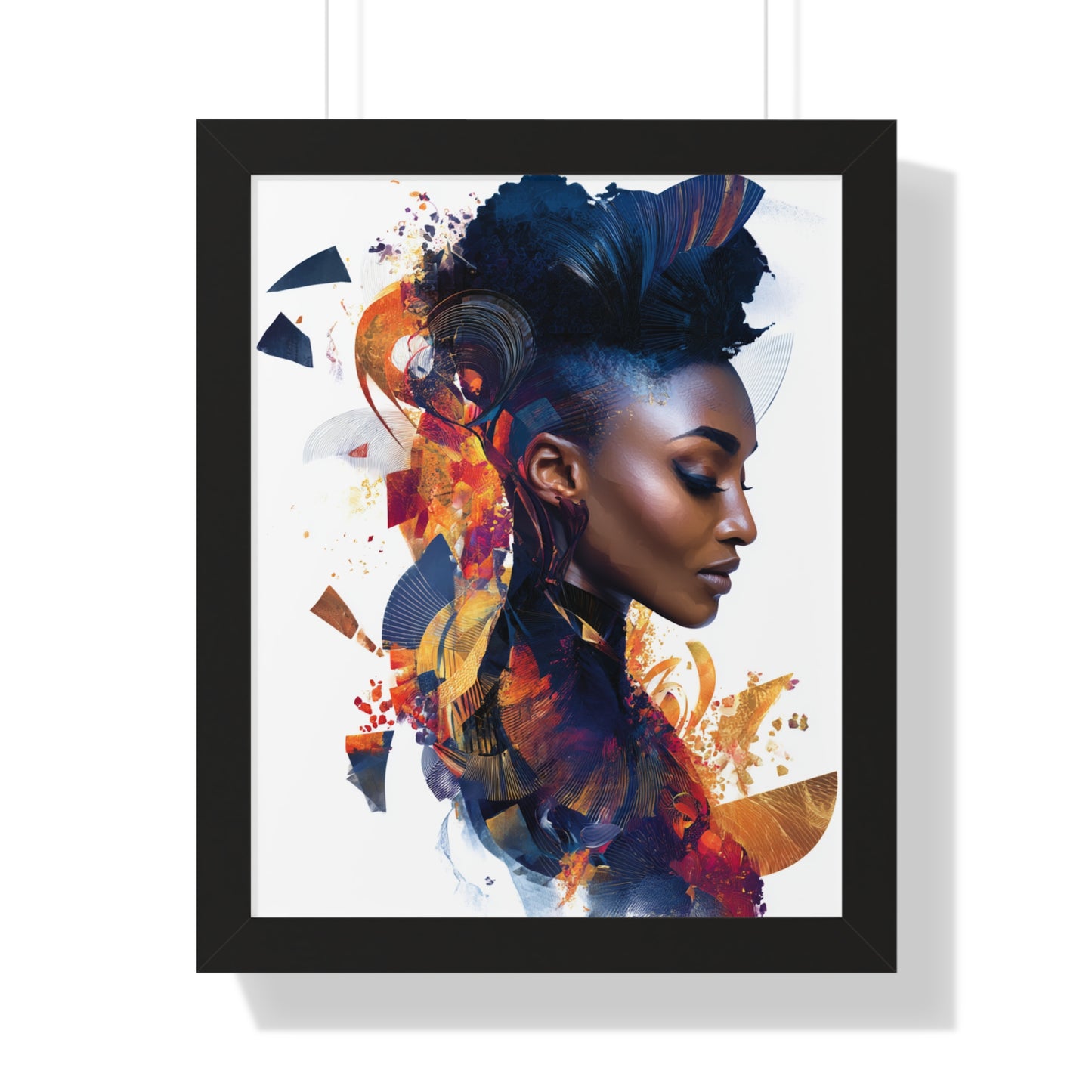 Empowering Framed Vertical Poster | Bold African Heritage Wall Art