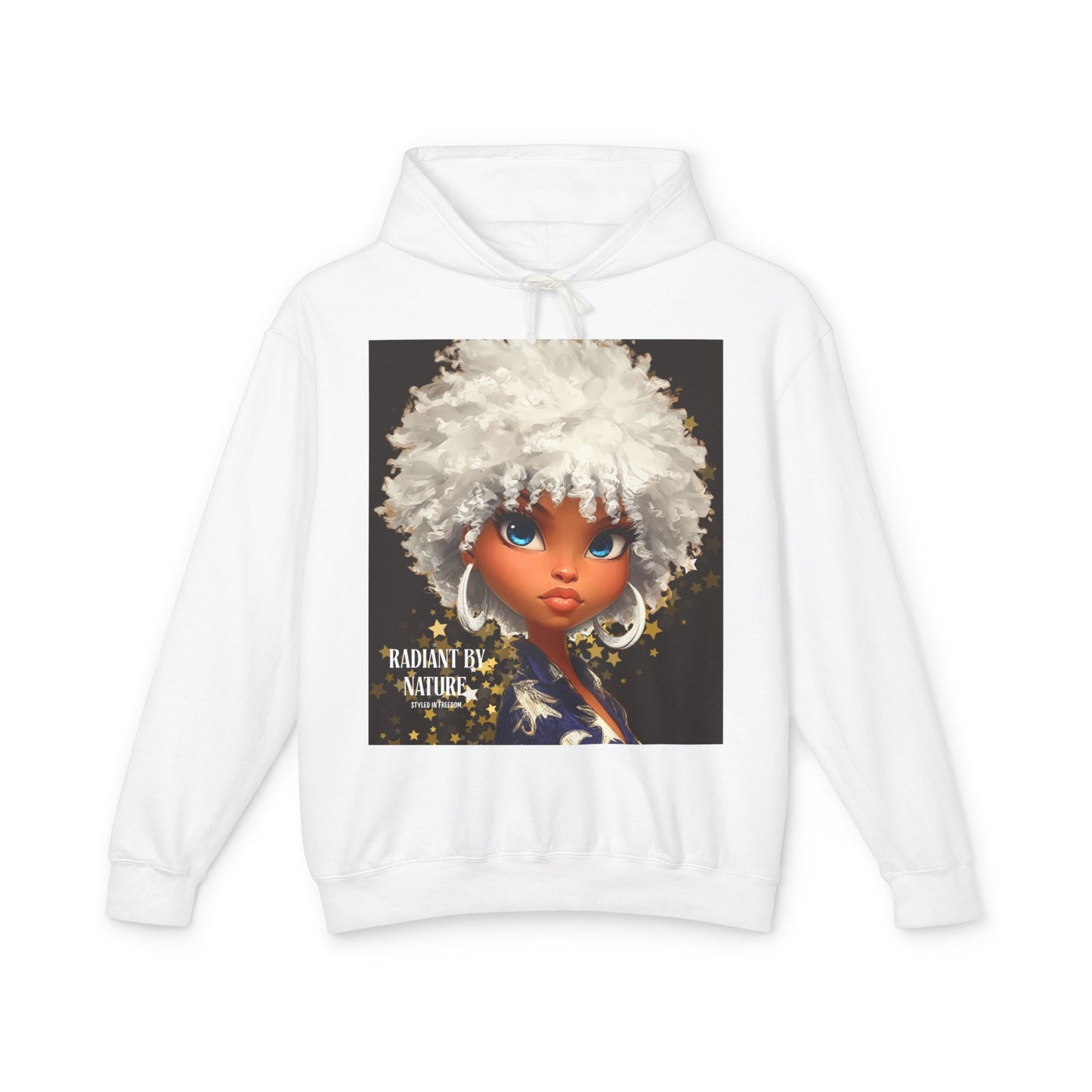 'Radiant Me' Afro Doll Portrait Hooded Sweatshirt