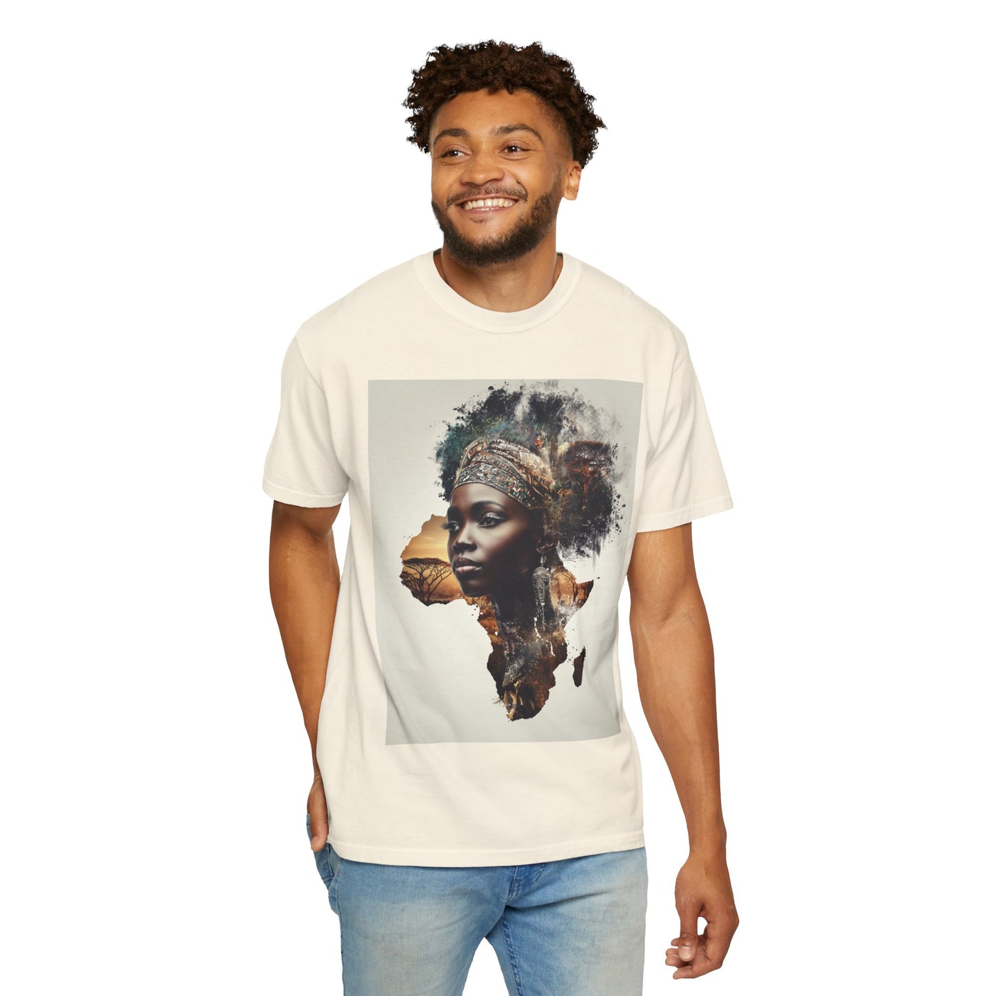 African Soul T-Shirt — Afrocentric Map Portrait Tee