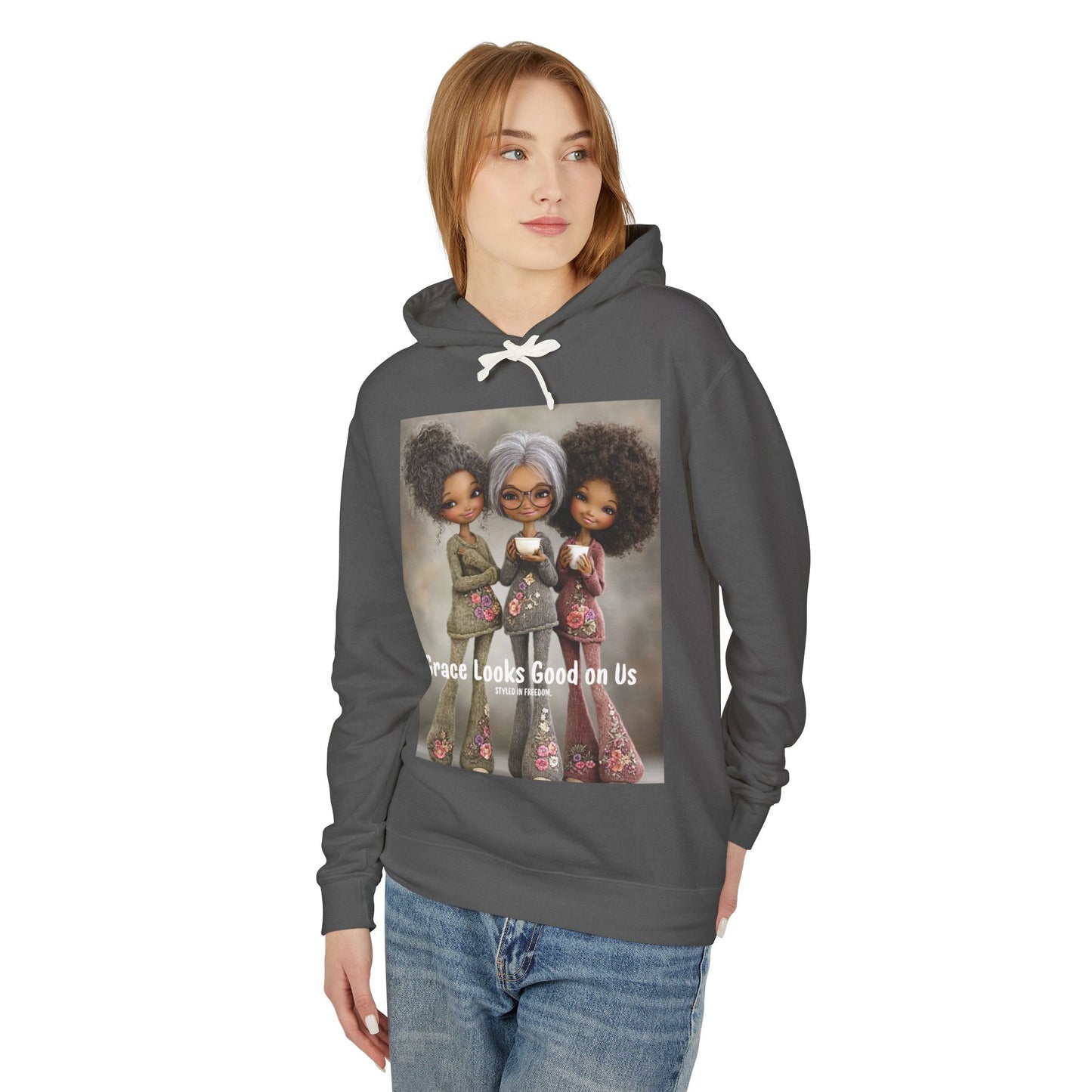 LIMITED EDITION | Cozy Sisterhood Graphic Hooded Sweatshirt - “Sisters in Strength.”