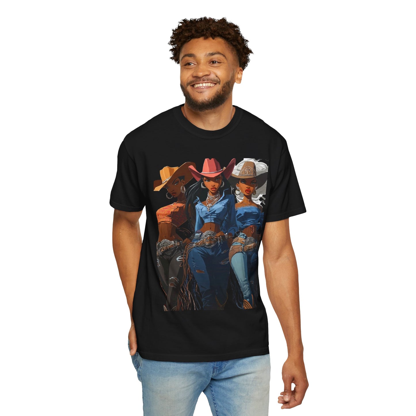 “Yeehaw & Unbothered” Trio Graphic T-Shirt – Western Rodeo Style Tee