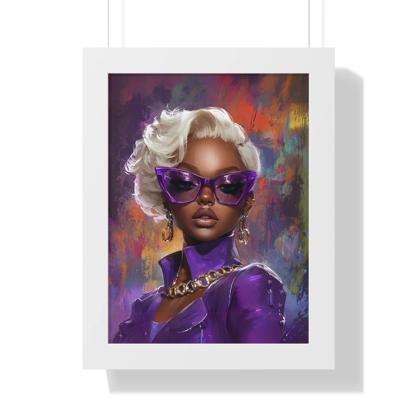 Stylish Framed Vertical Poster - Bold Fashion Art for Modern Decor