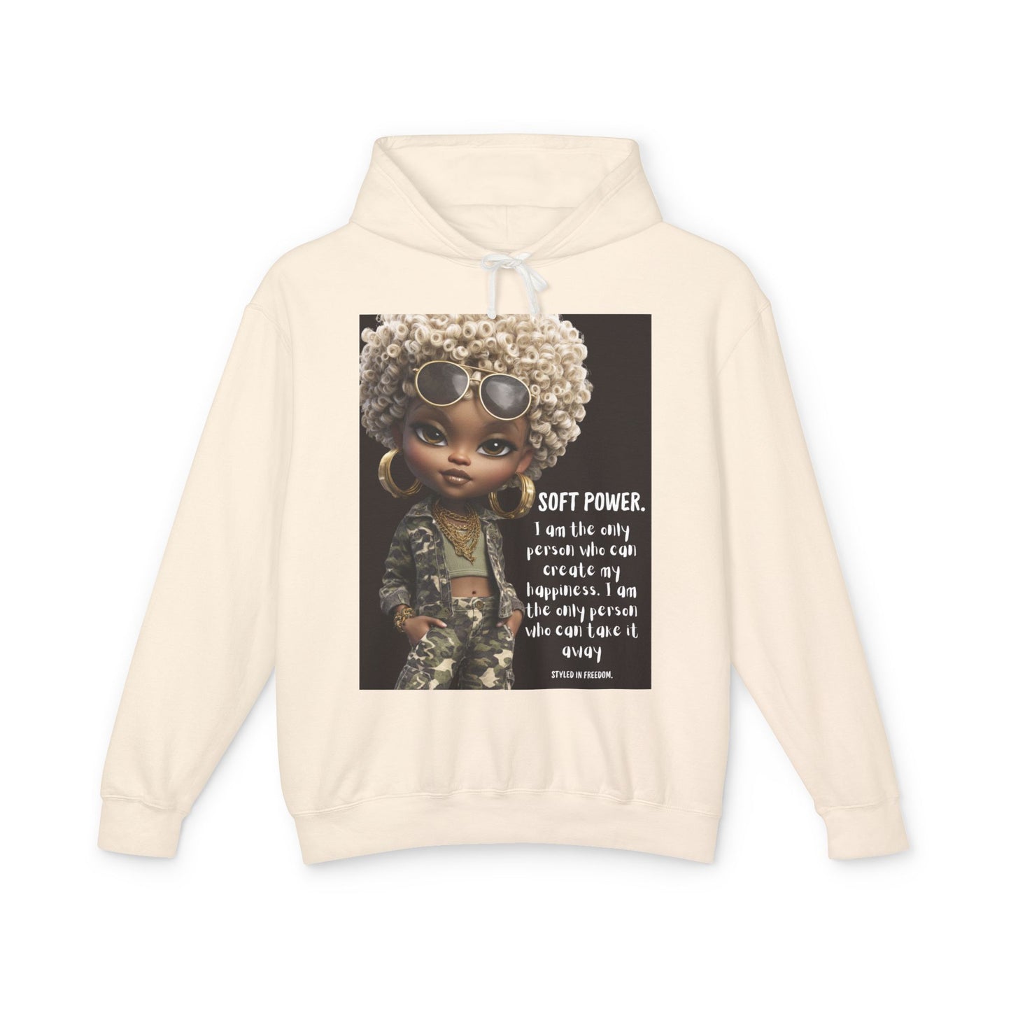 LIMITED EDITION | Camo Cool Afro Glam Doll Hoodie — Cute Street confidence
