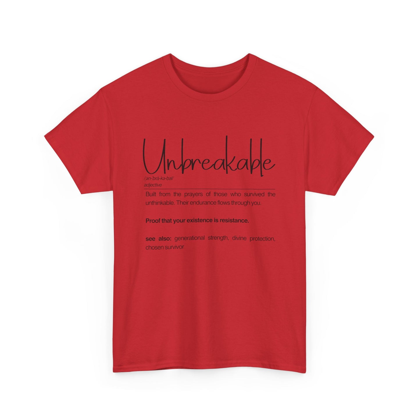 Unbreakable Empowerment Tee | Built from the Prayers, Inspirational Shirt for Resilience, Motivational Wear