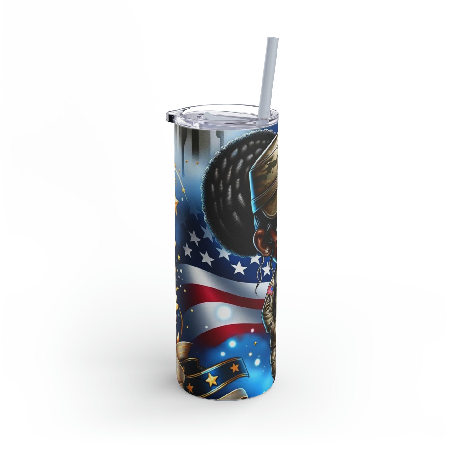 Army Girl Skinny Tumbler, 20oz