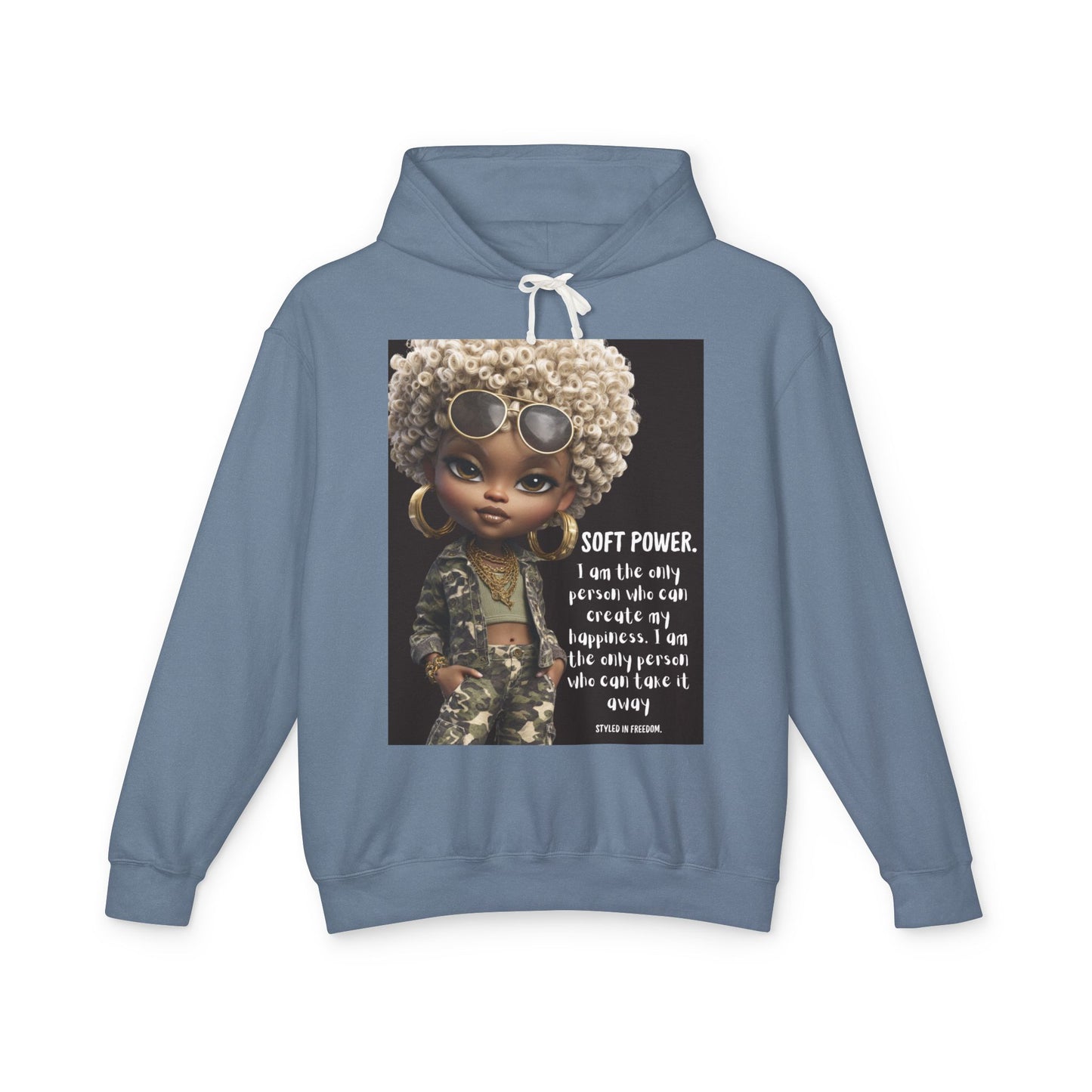 LIMITED EDITION | Camo Cool Afro Glam Doll Hoodie — Cute Street confidence