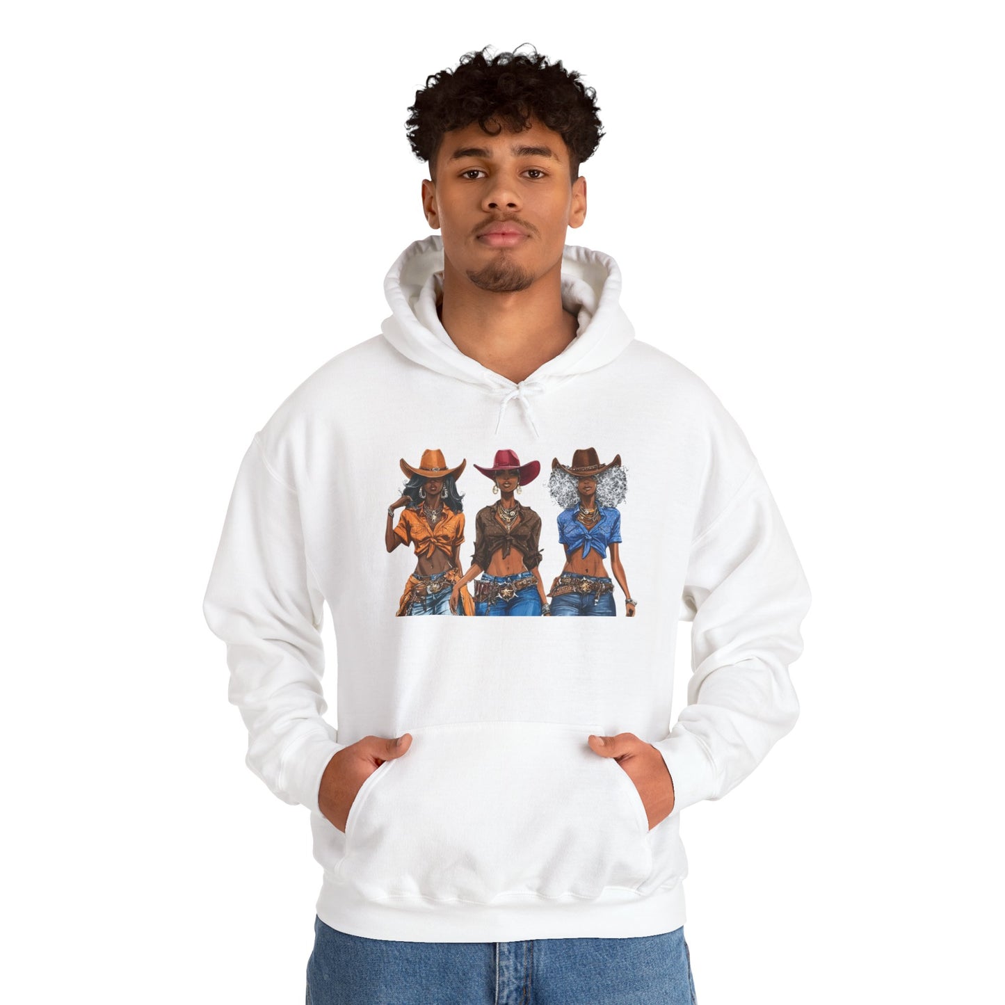 “Melanin on the Frontier” Graphic Hoodie — Western Women Rock Band Pullover