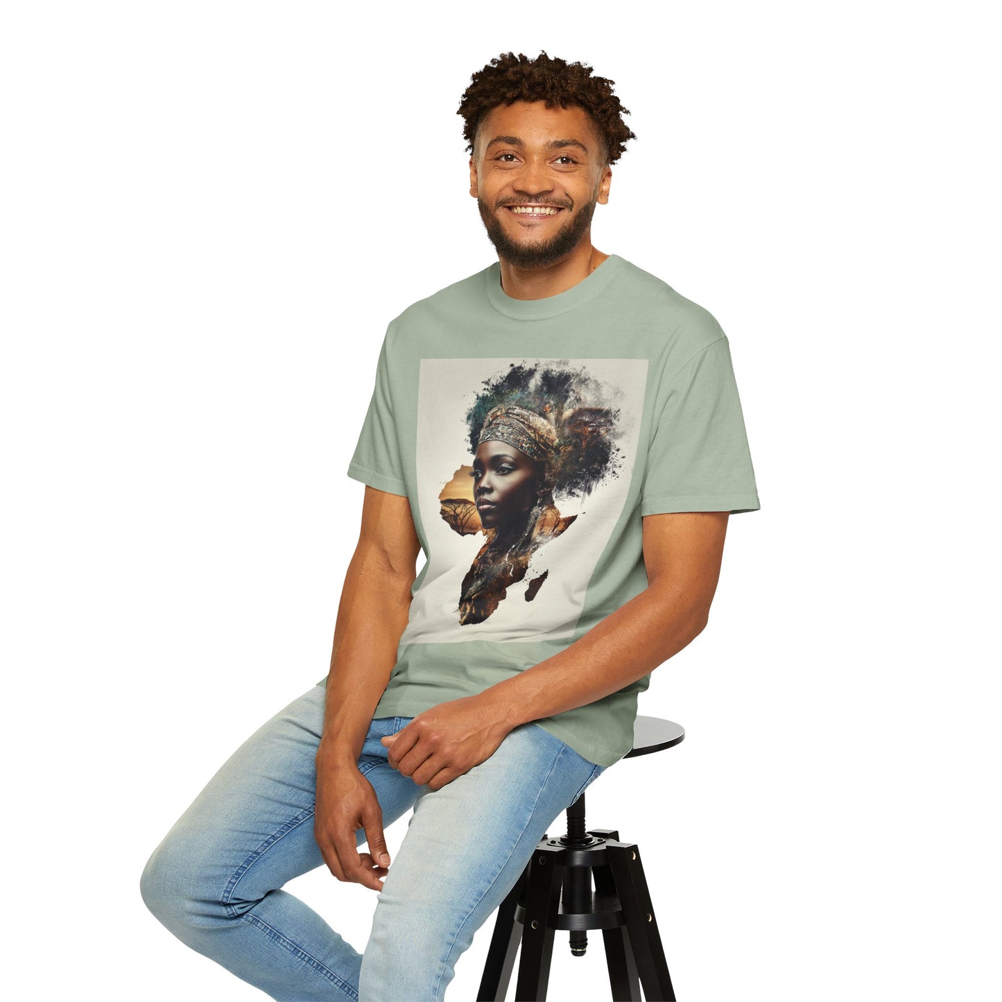 African Soul T-Shirt — Afrocentric Map Portrait Tee