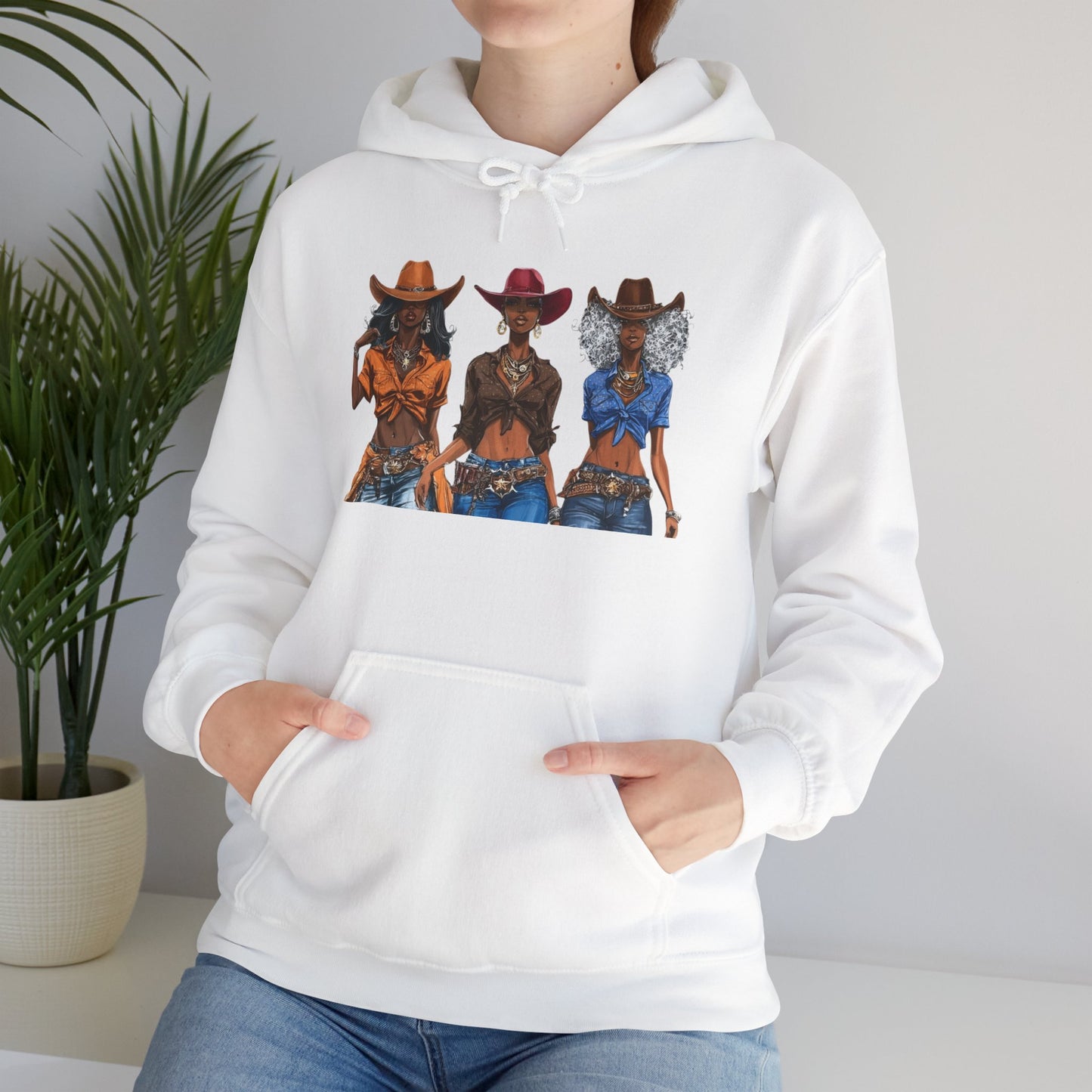 “Melanin on the Frontier” Graphic Hoodie — Western Women Rock Band Pullover