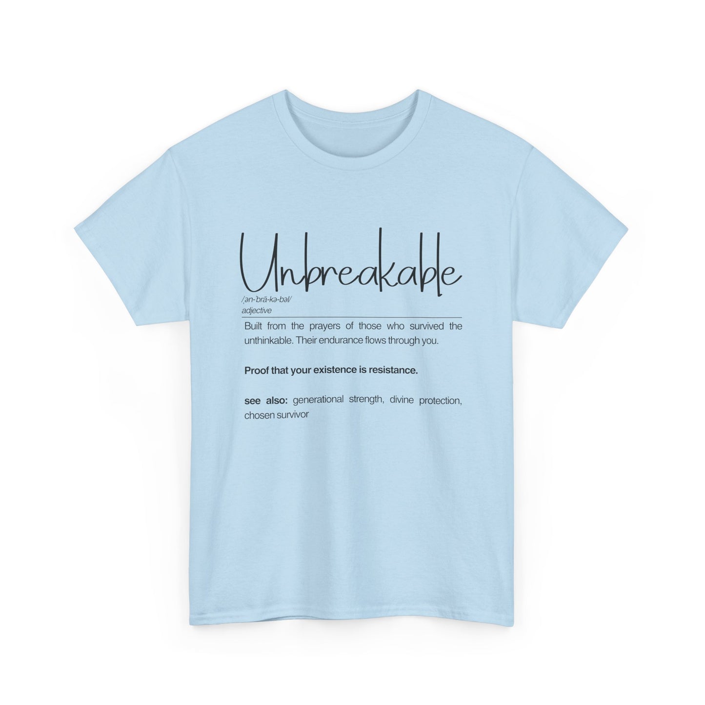 Unbreakable Empowerment Tee | Built from the Prayers, Inspirational Shirt for Resilience, Motivational Wear