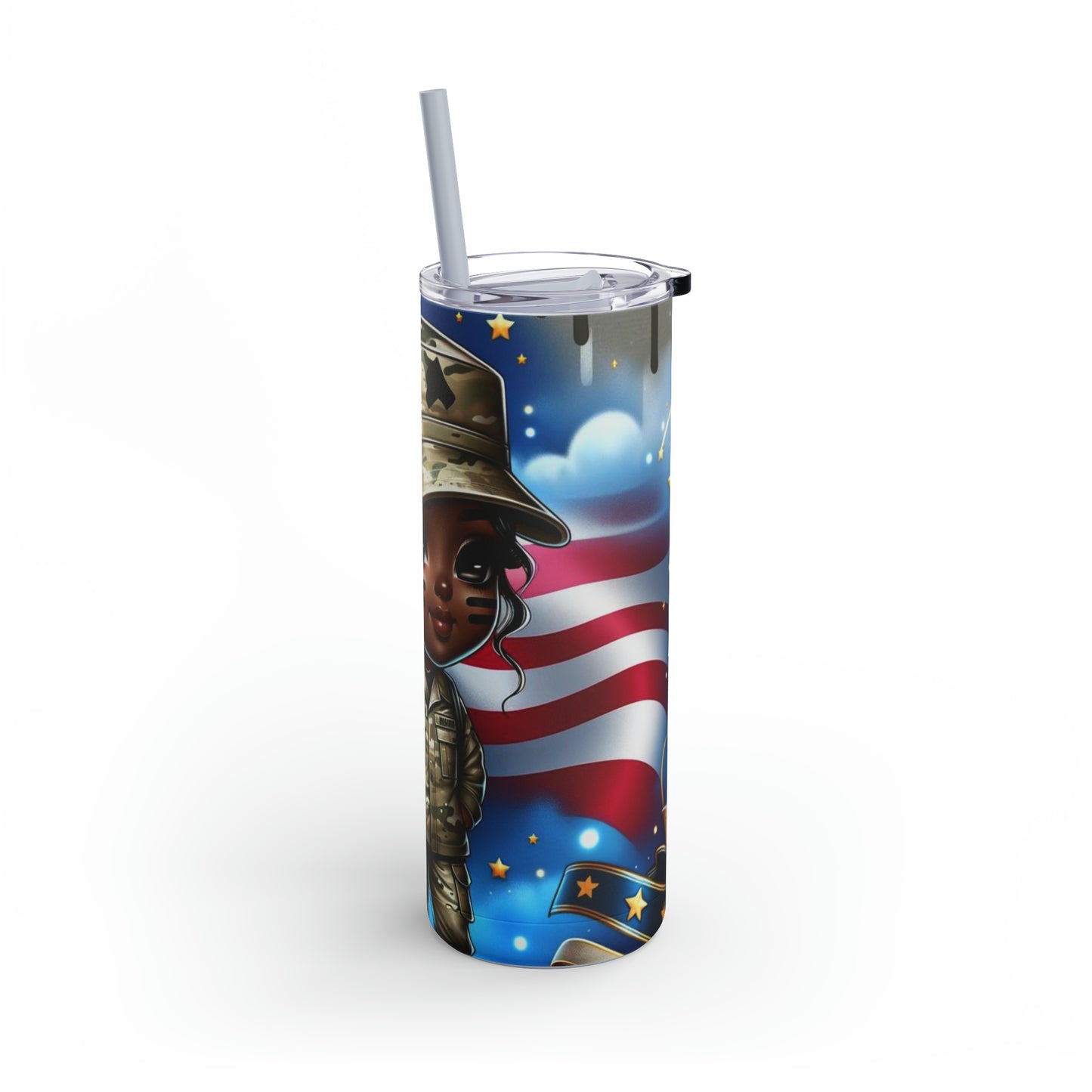 Army Girl Skinny Tumbler, 20oz