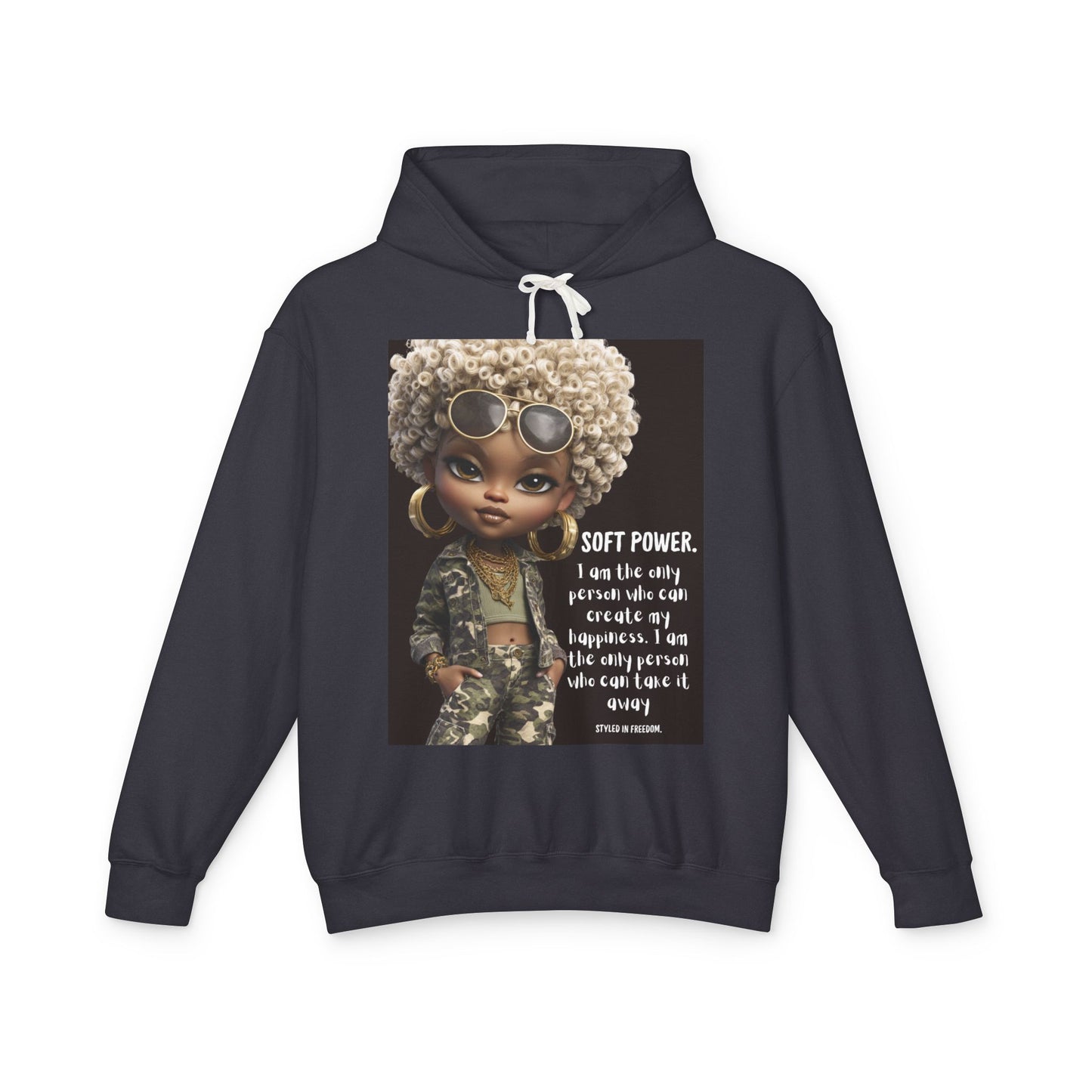 LIMITED EDITION | Camo Cool Afro Glam Doll Hoodie — Cute Street confidence