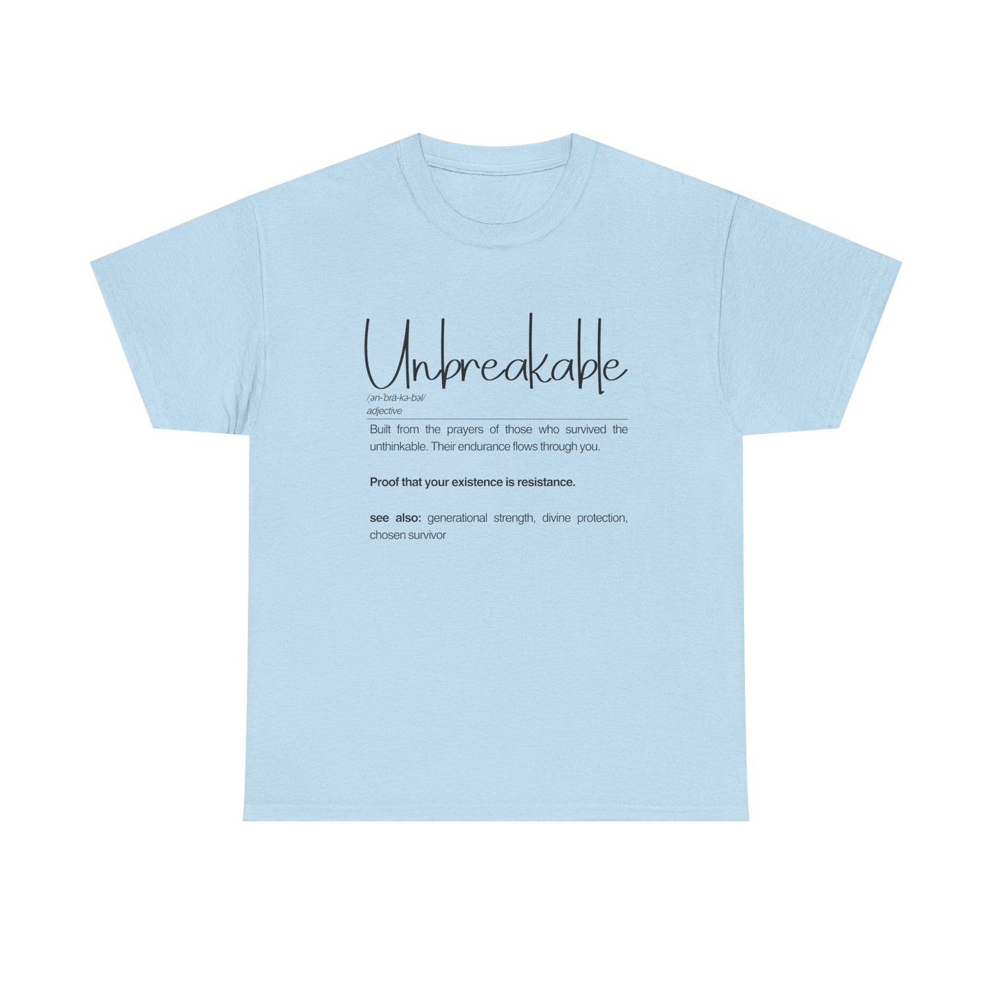 Unbreakable Empowerment Tee | Built from the Prayers, Inspirational Shirt for Resilience, Motivational Wear