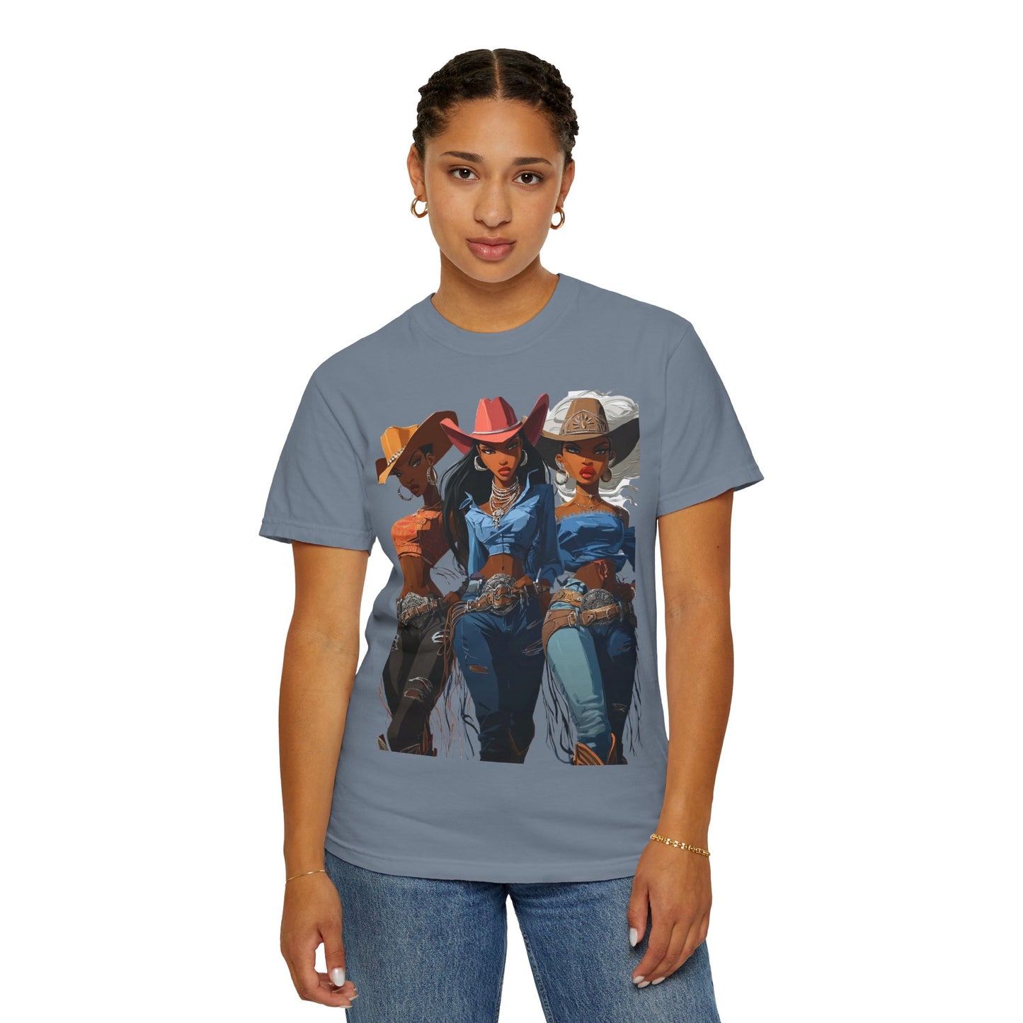 “Yeehaw & Unbothered” Trio Graphic T-Shirt – Western Rodeo Style Tee