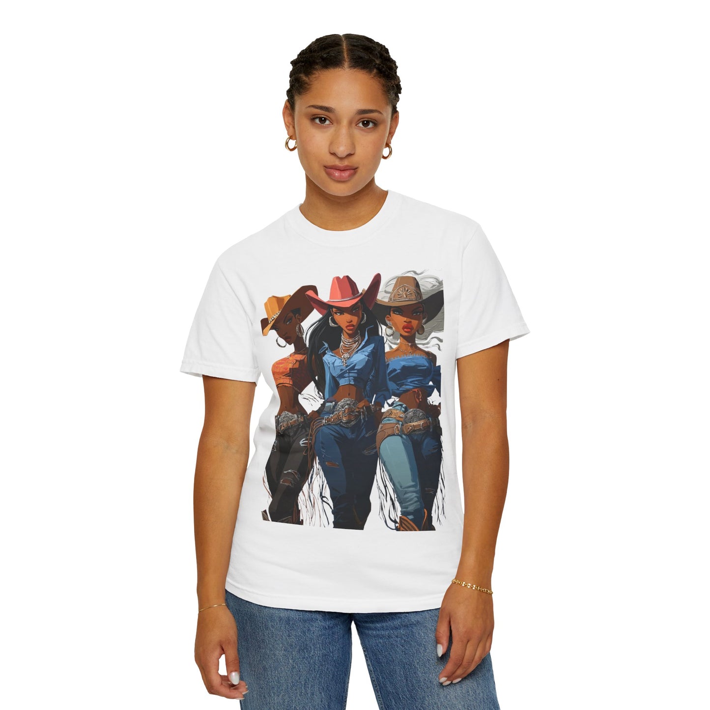 “Yeehaw & Unbothered” Trio Graphic T-Shirt – Western Rodeo Style Tee