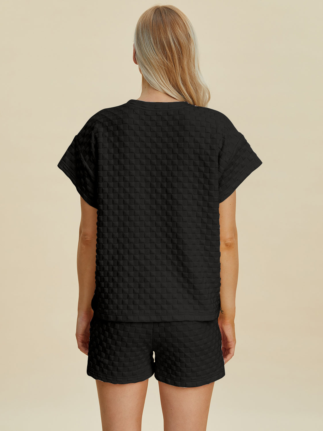 Texture T-Shirt and Shorts Set