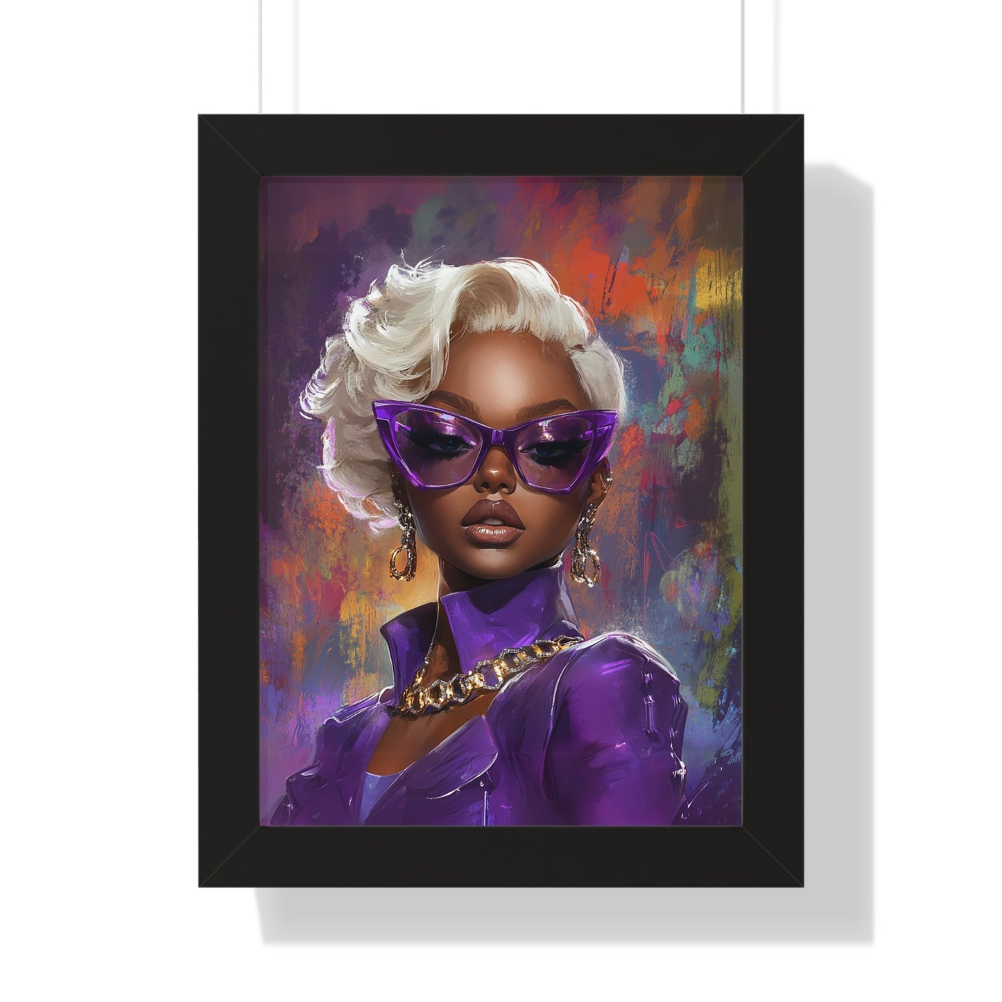 Stylish Framed Vertical Poster - Bold Fashion Art for Modern Decor