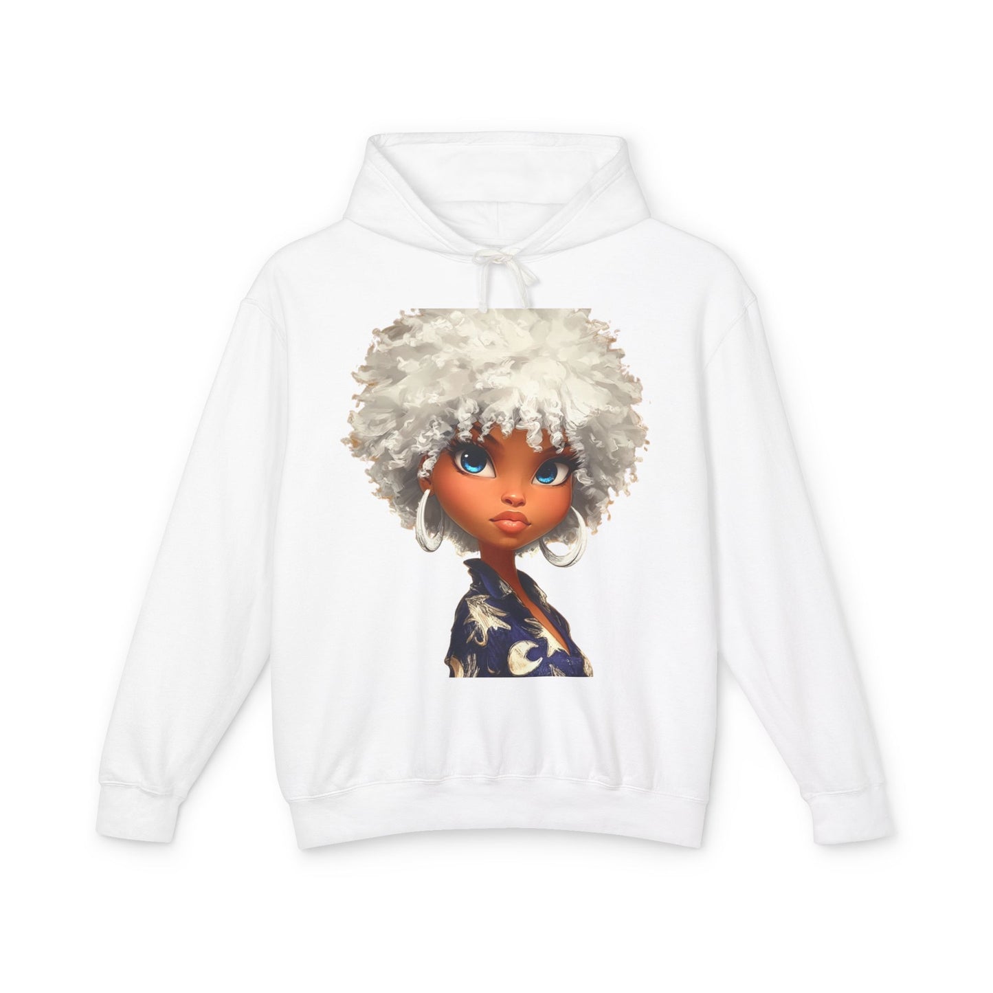 "Radiant Me" Hoodie — Cute Cartoon Portrait Graphic Sweatshirt