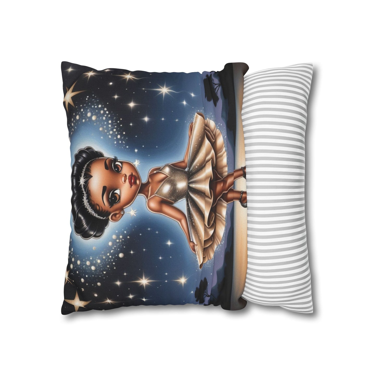 Starry Ballerina Pillowcase – Cozy Spun Polyester for Home Decor