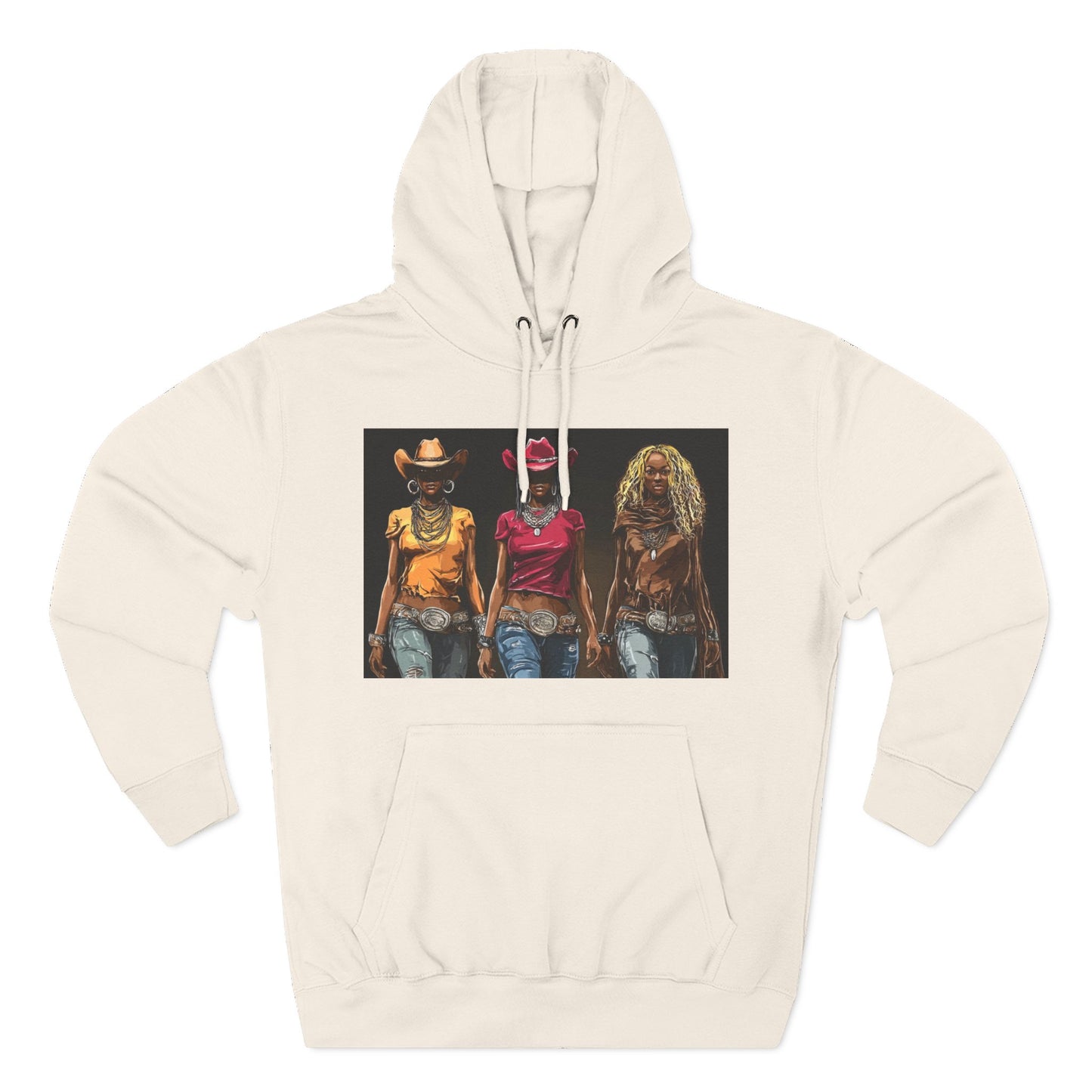 “Western Reign” Hoodie — Edgy Cowgirl Portraits Graphic Sweatshirt