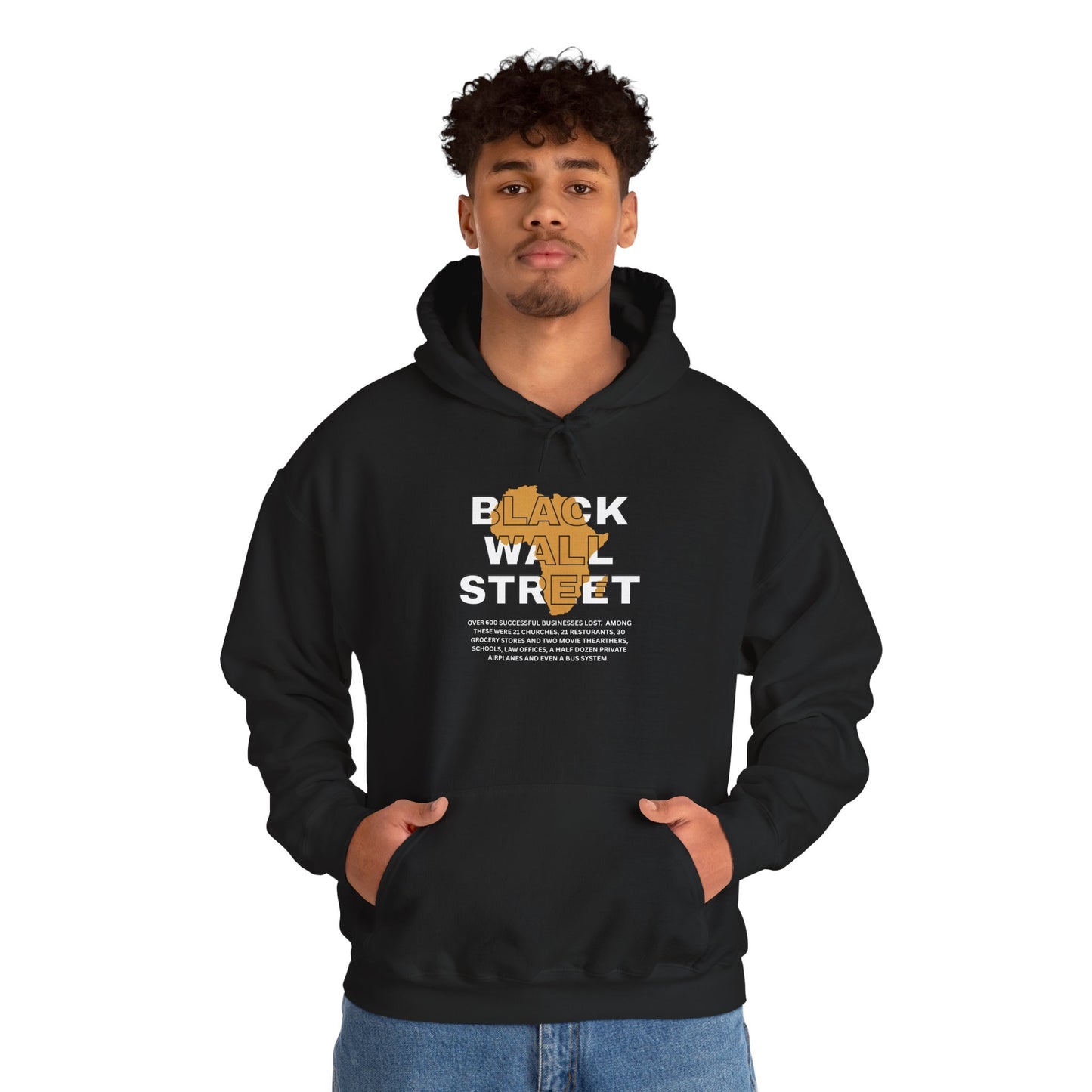 Black Wall Street Hoodie — Historic Black Empowerment Hooded Sweatshirt