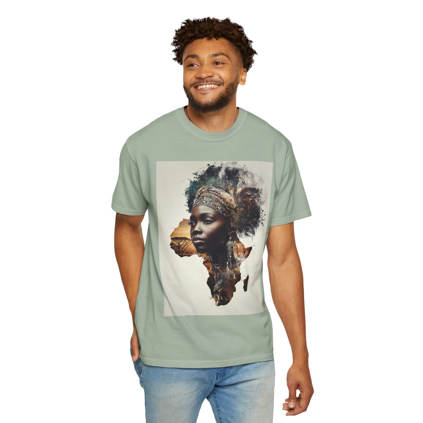 African Soul T-Shirt — Afrocentric Map Portrait Tee