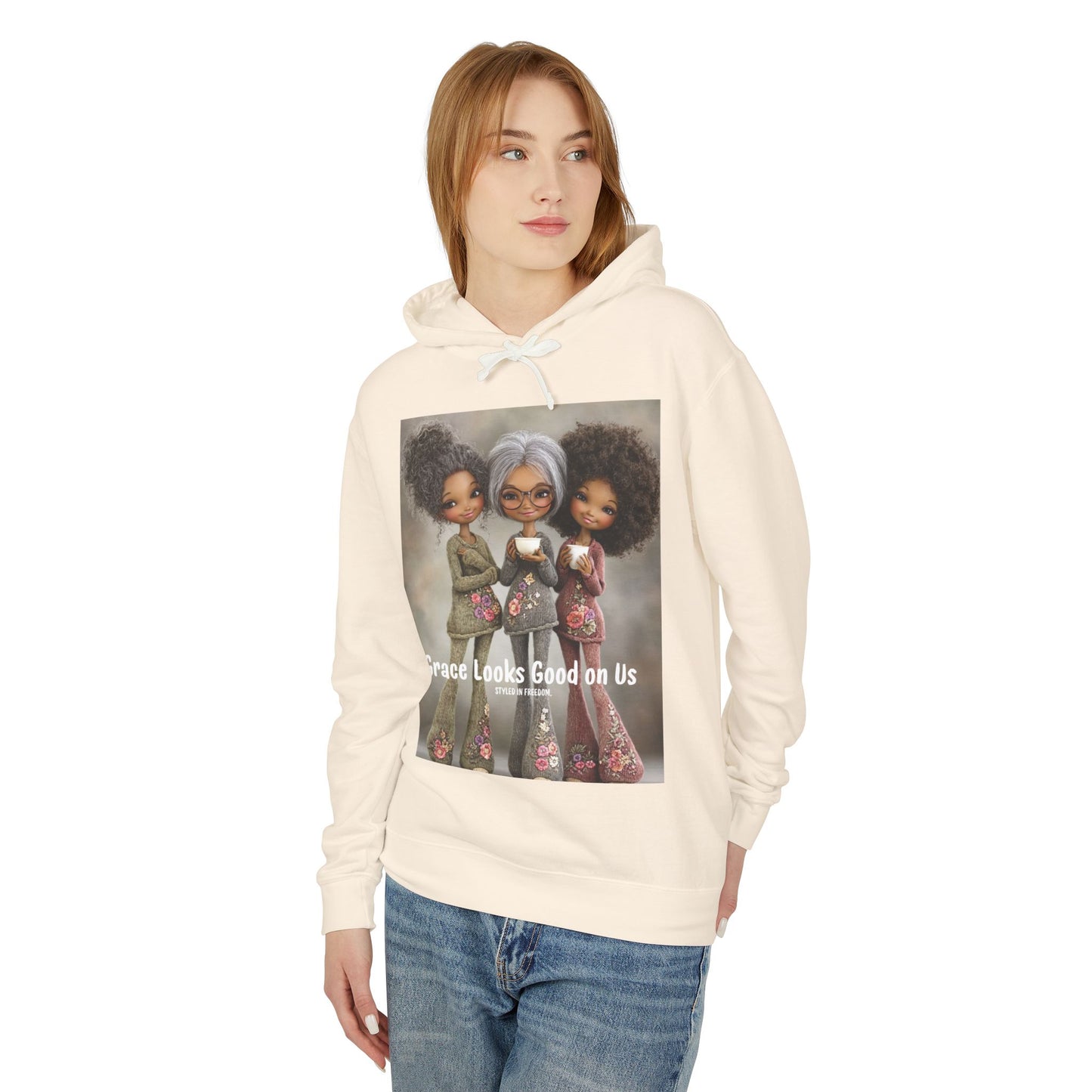 LIMITED EDITION | Cozy Sisterhood Graphic Hooded Sweatshirt - “Sisters in Strength.”