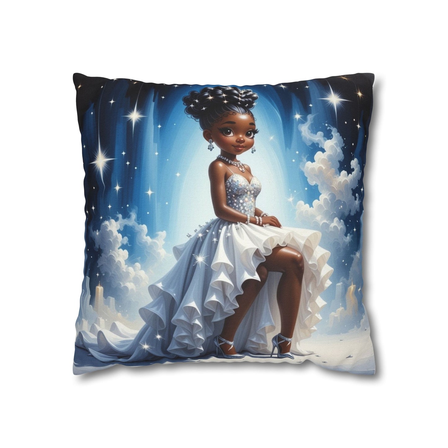 Dreamy Princess Square Pillowcase - Elegant Home Decor