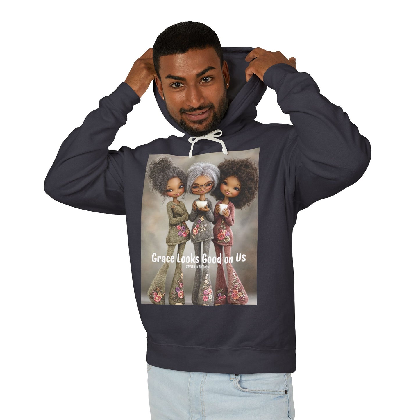 LIMITED EDITION | Cozy Sisterhood Graphic Hooded Sweatshirt - “Sisters in Strength.”