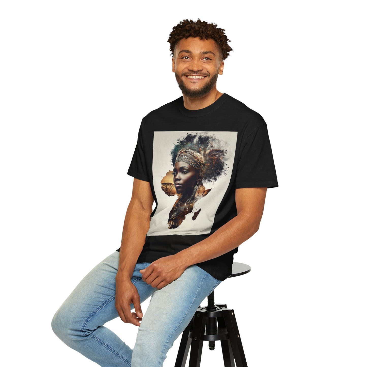 African Soul T-Shirt — Afrocentric Map Portrait Tee
