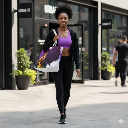 Vibrant Afro Queen Weekender Bag - Stylish Travel Tote for Adventurers