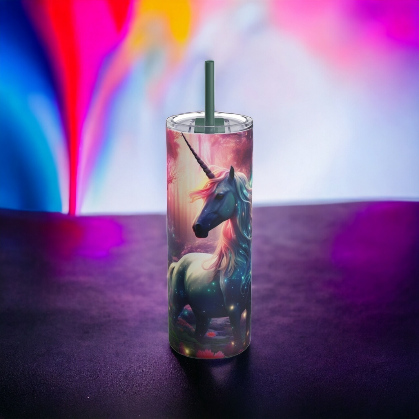 Magical Unicorn Skinny Matte Tumbler, 20oz