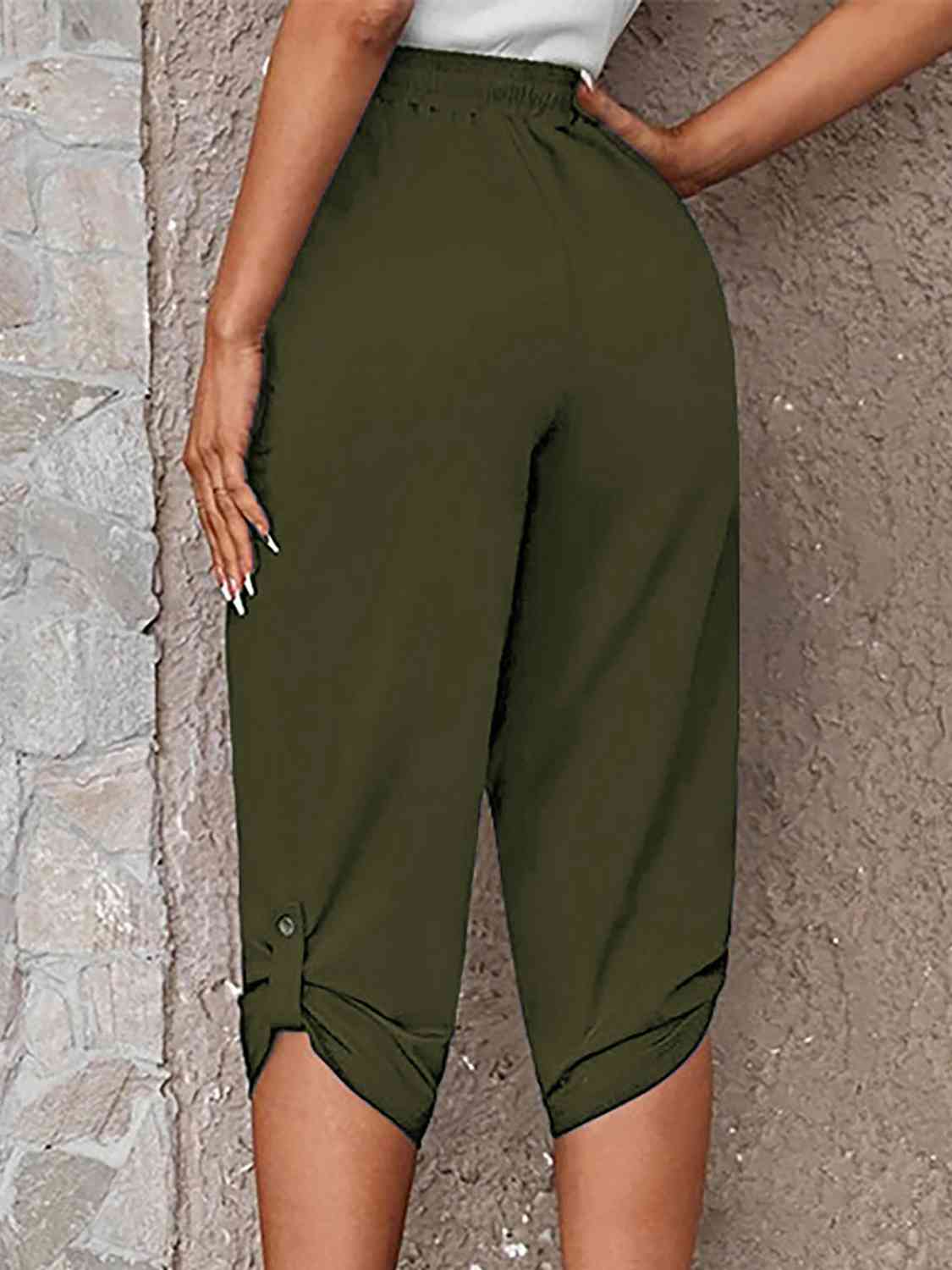 Roll-Tab Capris Pants