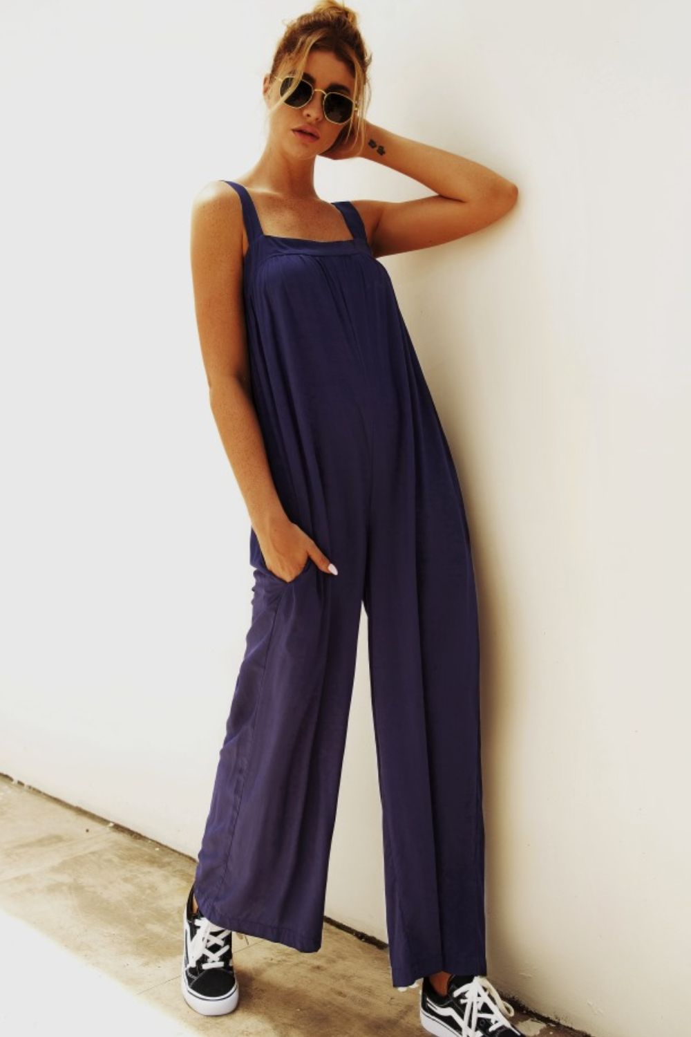 Spaghetti Strap Pocket Jumpsuit