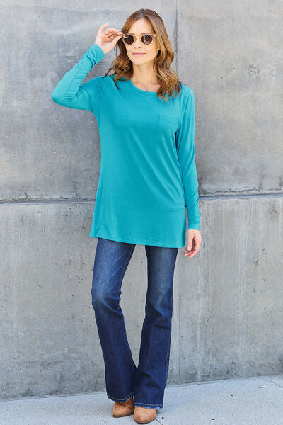 Round Neck Long Sleeve Top