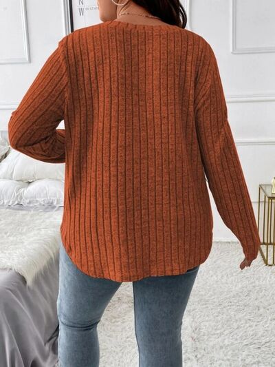 V-Neck Long Sleeve T-Shirt