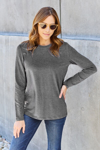 Round Neck Long Sleeve Top