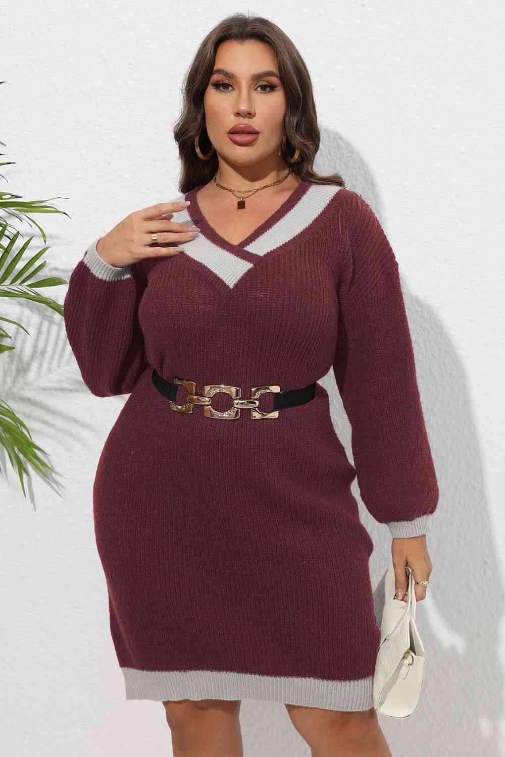 Long Sleeve Sweater Dress