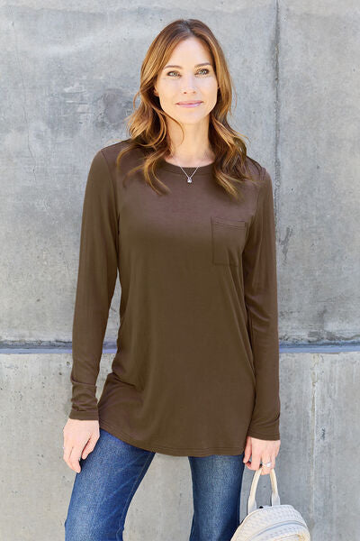 Round Neck Long Sleeve Top